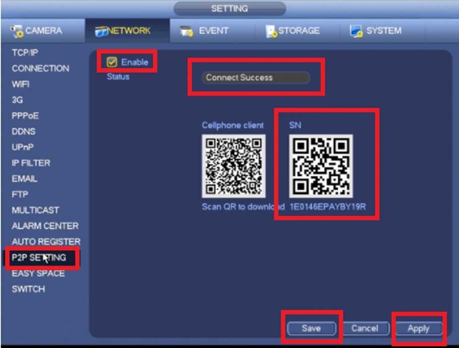 How to Access System Using P2P via Mobile Application guide