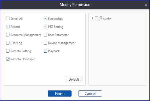 Modify permissions