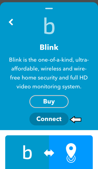 connect your Blink account with IFTTT