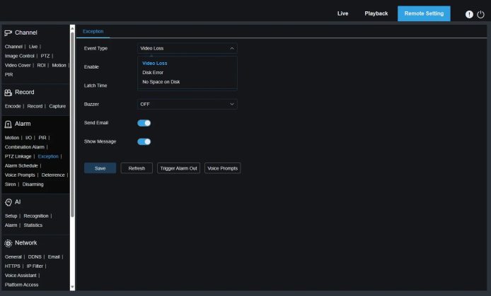 IPVAULT2256PR Exception dropdown web browser
